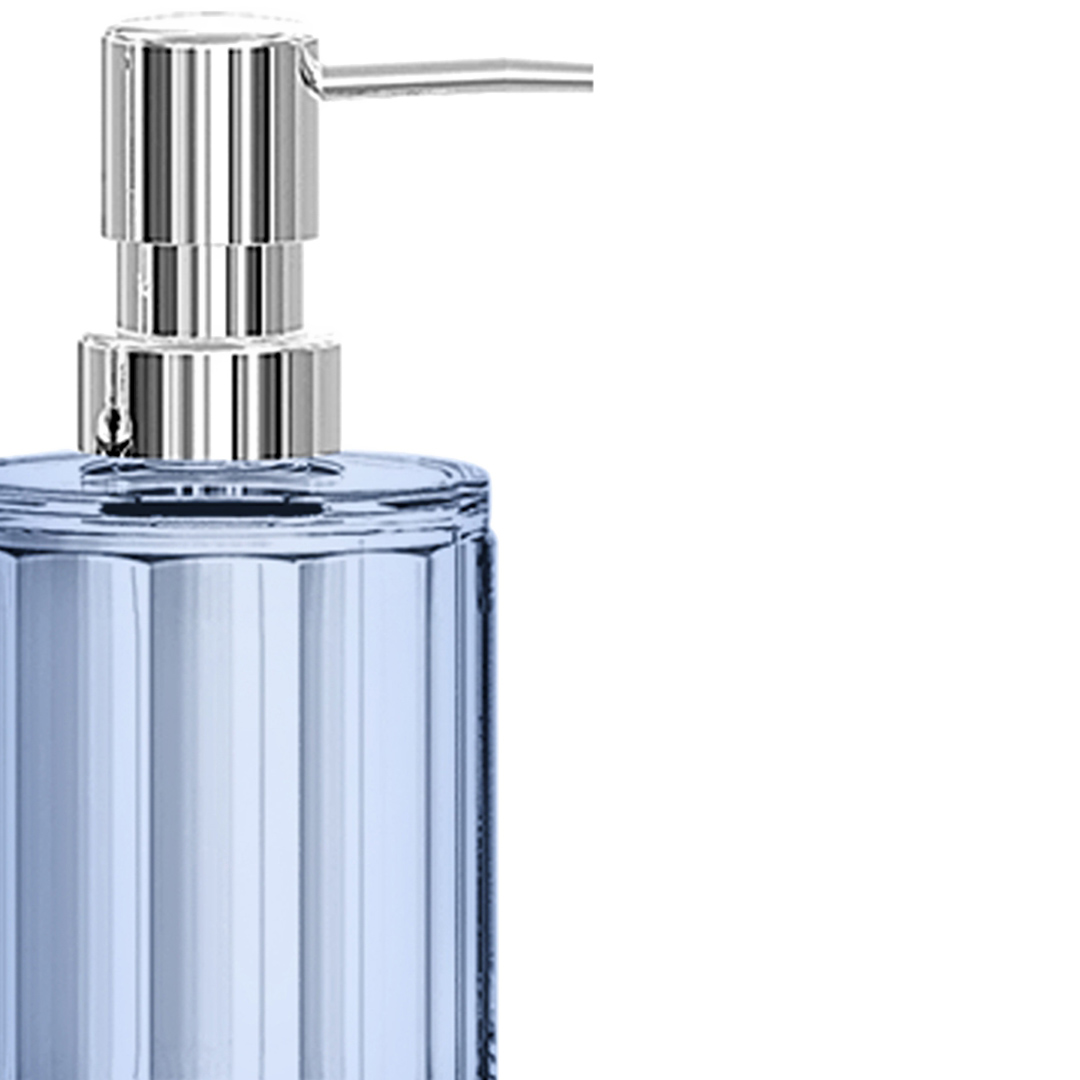 Fotografia para o produto Porta sabonete em vidro 07xA16cm 300ml cor azul luster