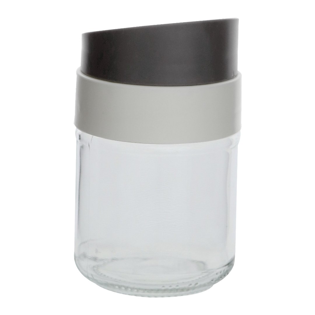 Fotografia para o produto Porta sal e pimenta em vidro com tampa em plástico cor cinza 212ml 07xA11cm