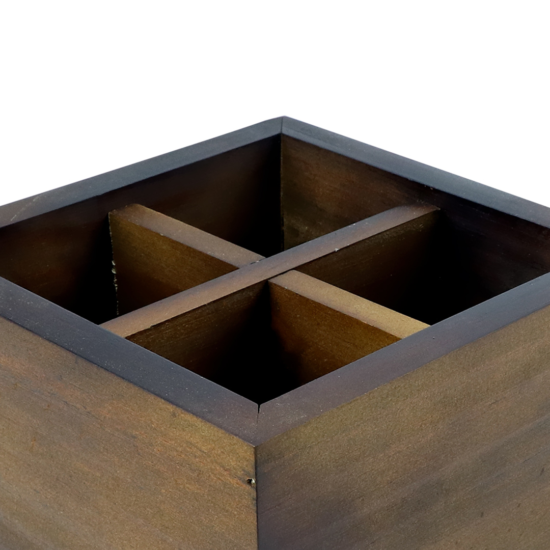 Fotografia para o produto Porta talheres de madeira L17,5xP17,5xA10cm