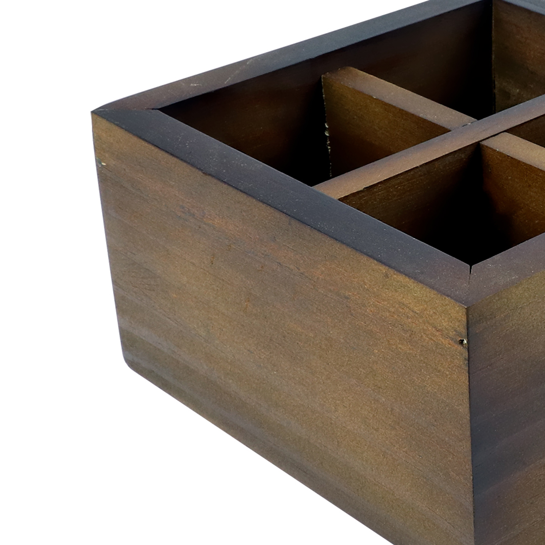 Fotografia para o produto Porta talheres de madeira L17,5xP17,5xA10cm