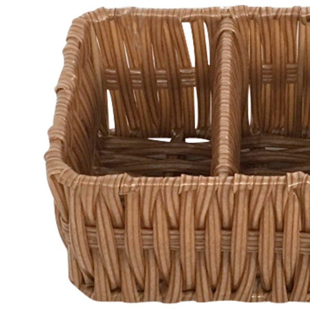 Fotografia para o produto Porta talheres em fibra sintética L15xP17,5xA6cm cor marrom