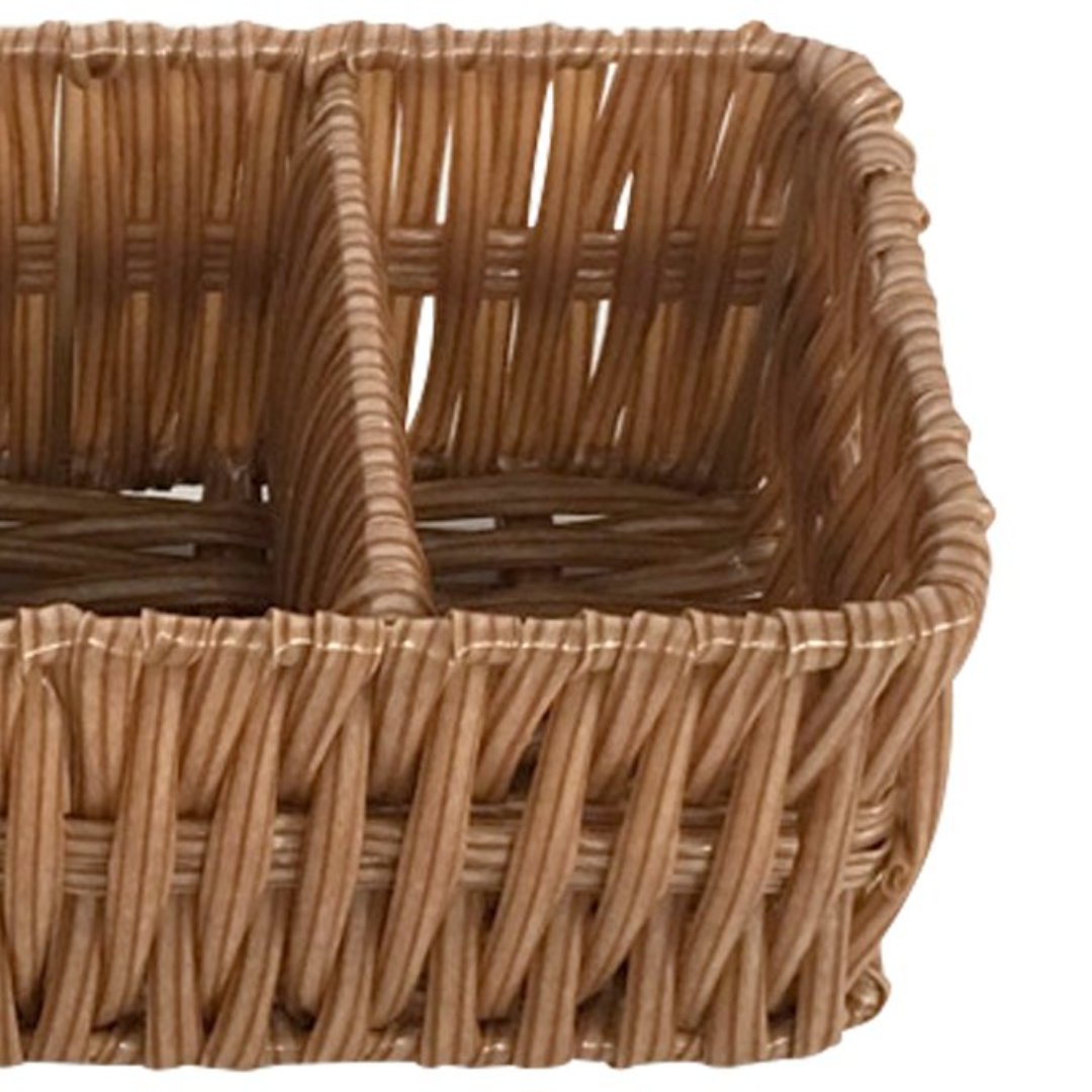 Fotografia para o produto Porta talheres em fibra sintética L15xP17,5xA6cm cor marrom