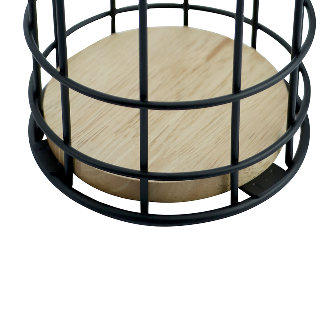 Fotografia para o produto Porta talheres em metal com base de madeira 011,2xA17cm