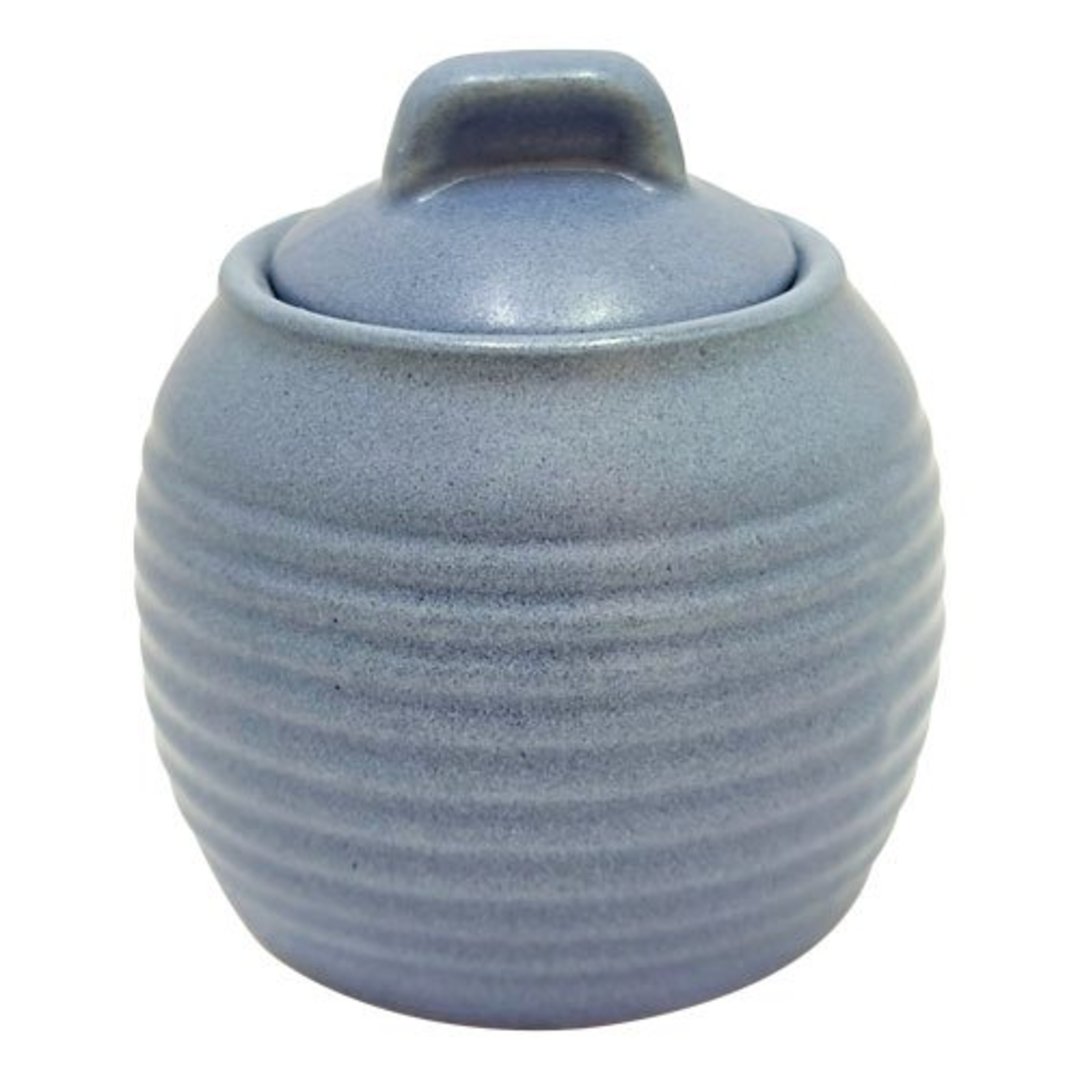 Imagem ilustrativa para Pote com tampa em cerâmica 160ml azul