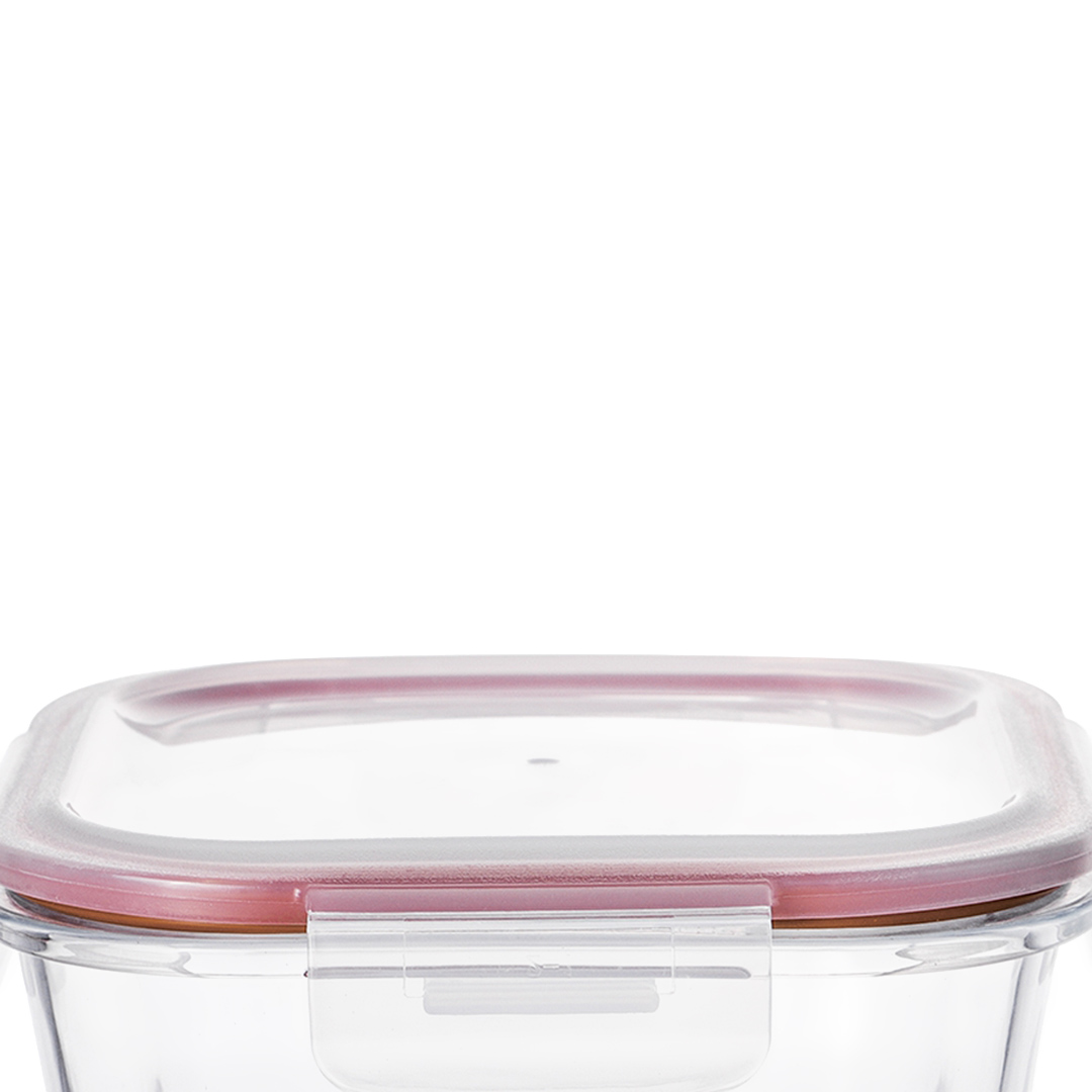 Fotografia para o produto Pote hermético quadrado em vidro borossilicato com tampa 1200ml L15,8xP15,8xA7cm