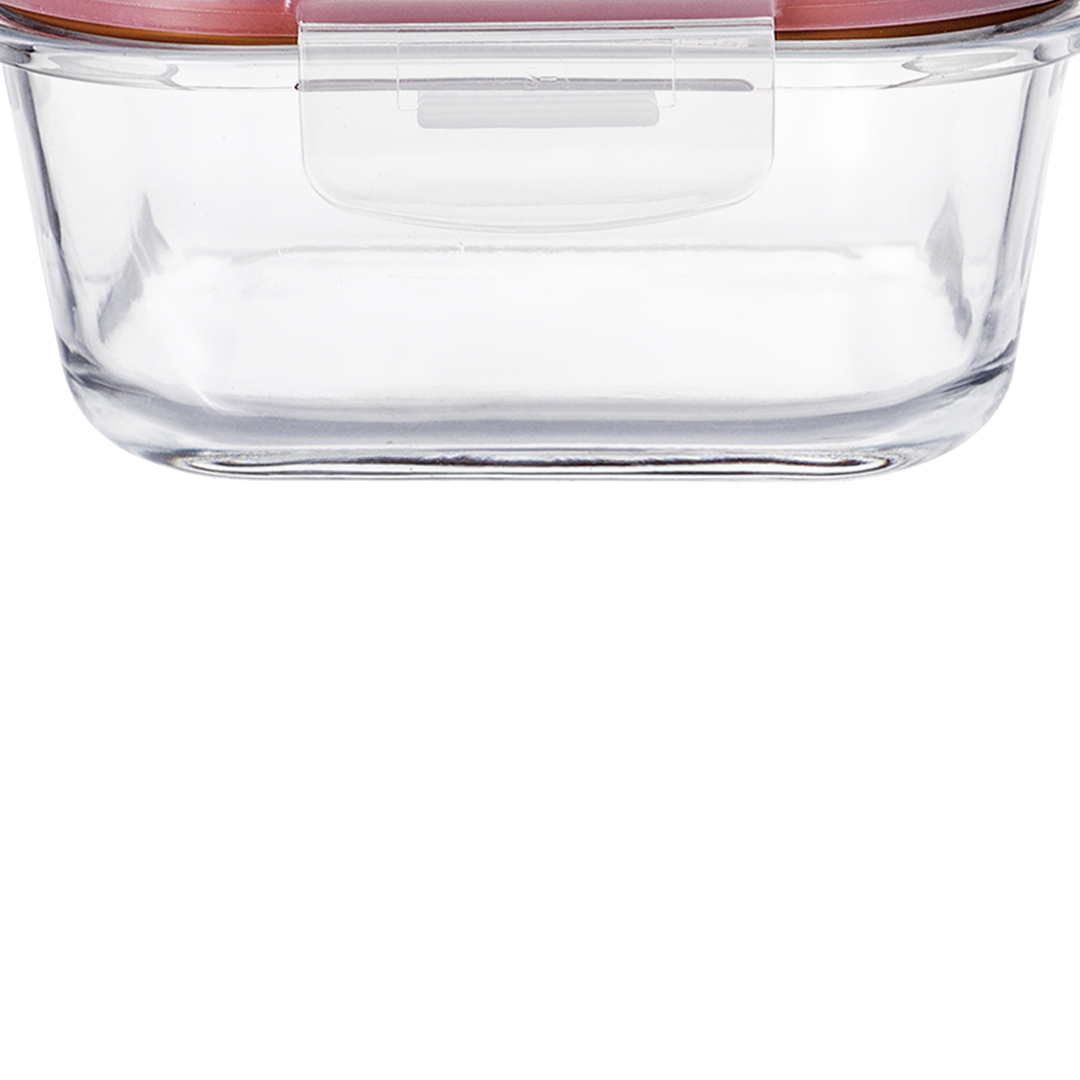 Fotografia para o produto Pote hermético quadrado em vidro borossilicato com tampa 320ml L12xP12xA5,8cm