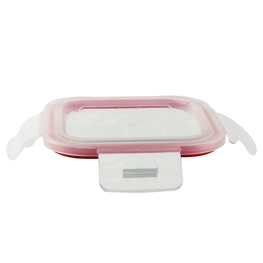 Fotografia para o produto Pote hermético quadrado em vidro borossilicato com tampa 520ml L13,7xP13,7xA6,5cm