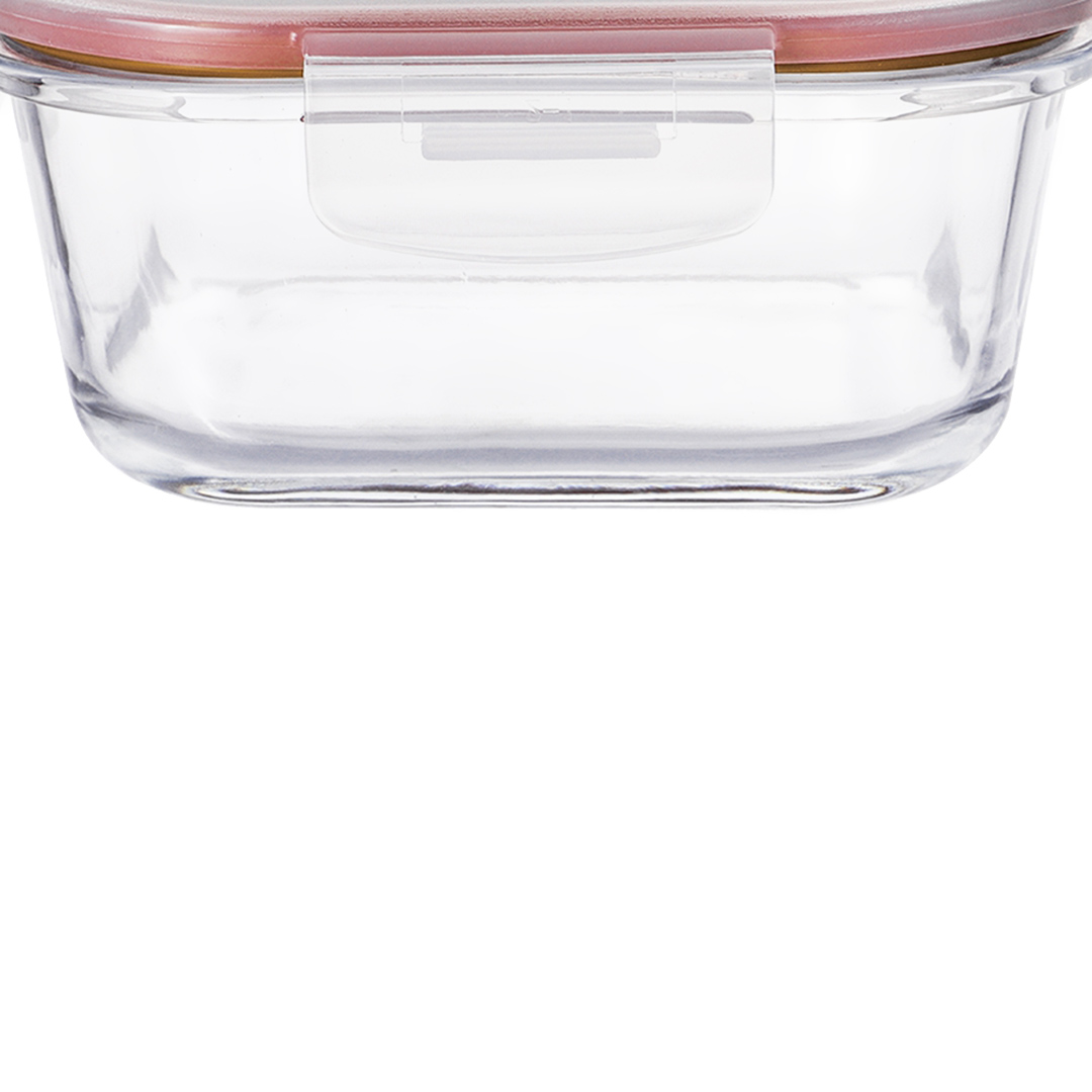 Fotografia para o produto Pote hermético quadrado em vidro borossilicato com tampa 800ml L15,8xP15,8xA7cm