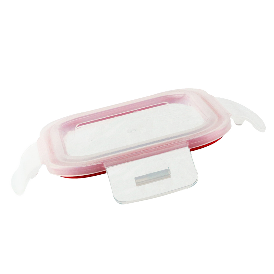 Fotografia para o produto Pote hermético retangular em vidro borossilicato com tampa 640ml L17xP12,5xA5cm