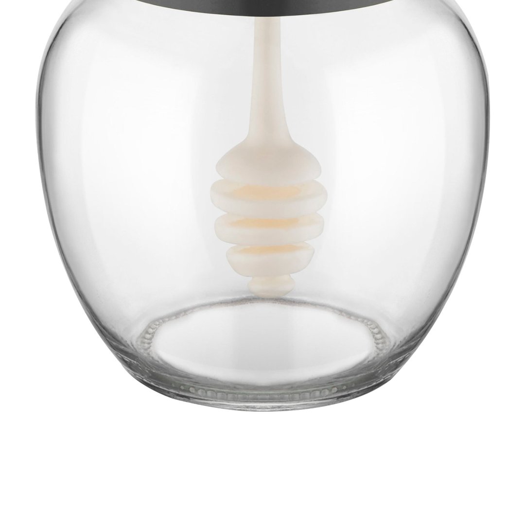 Fotografia para o produto Pote para geleia em vidro com tampa em plástico cor cinza 370ml 09xA13cm