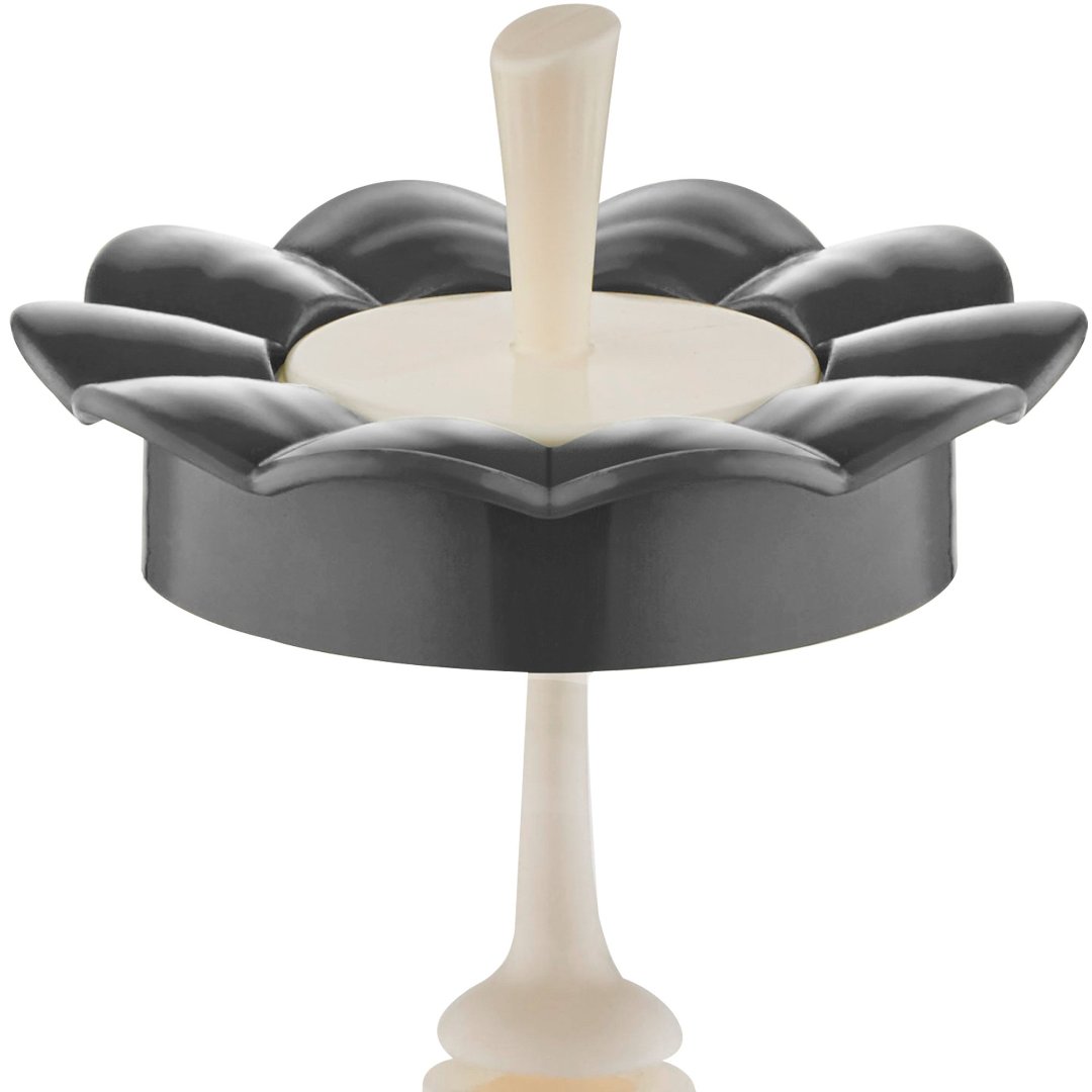 Fotografia para o produto Pote para geleia em vidro com tampa em plástico cor cinza 370ml 09xA13cm