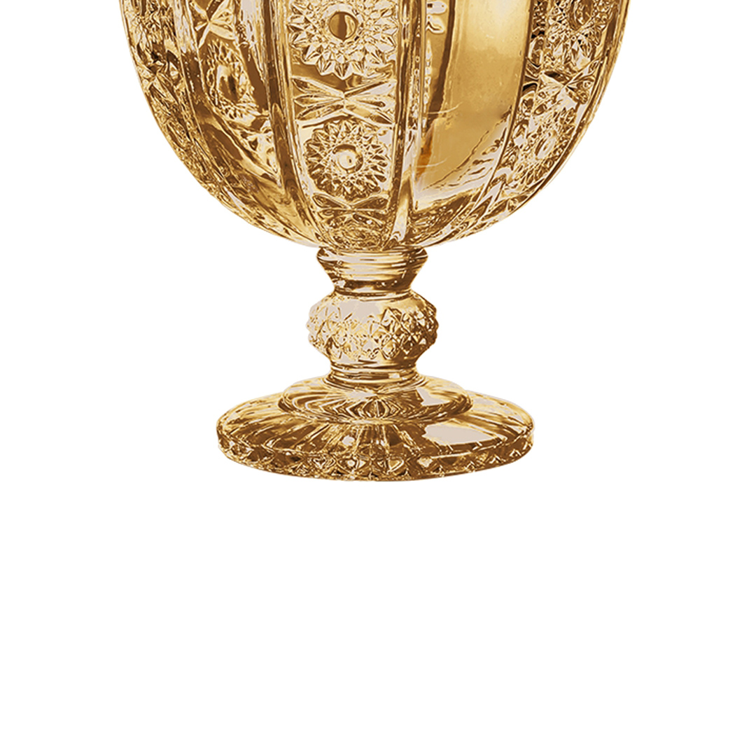 Fotografia para o produto Potiche com pé em cristal 015,5xA23,8cm cor âmbar