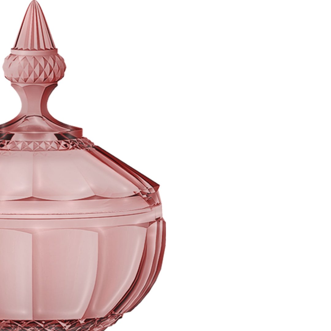 Fotografia para o produto Potiche em cristal 012xA16,7cm cor rosa