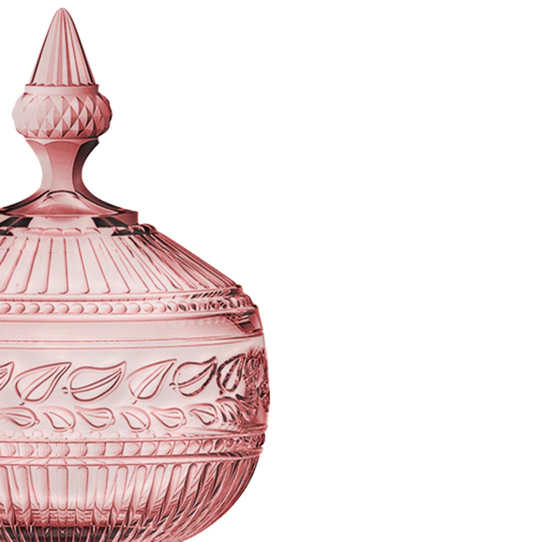 Fotografia para o produto Potiche em cristal 012xA16,7cm cor rosa