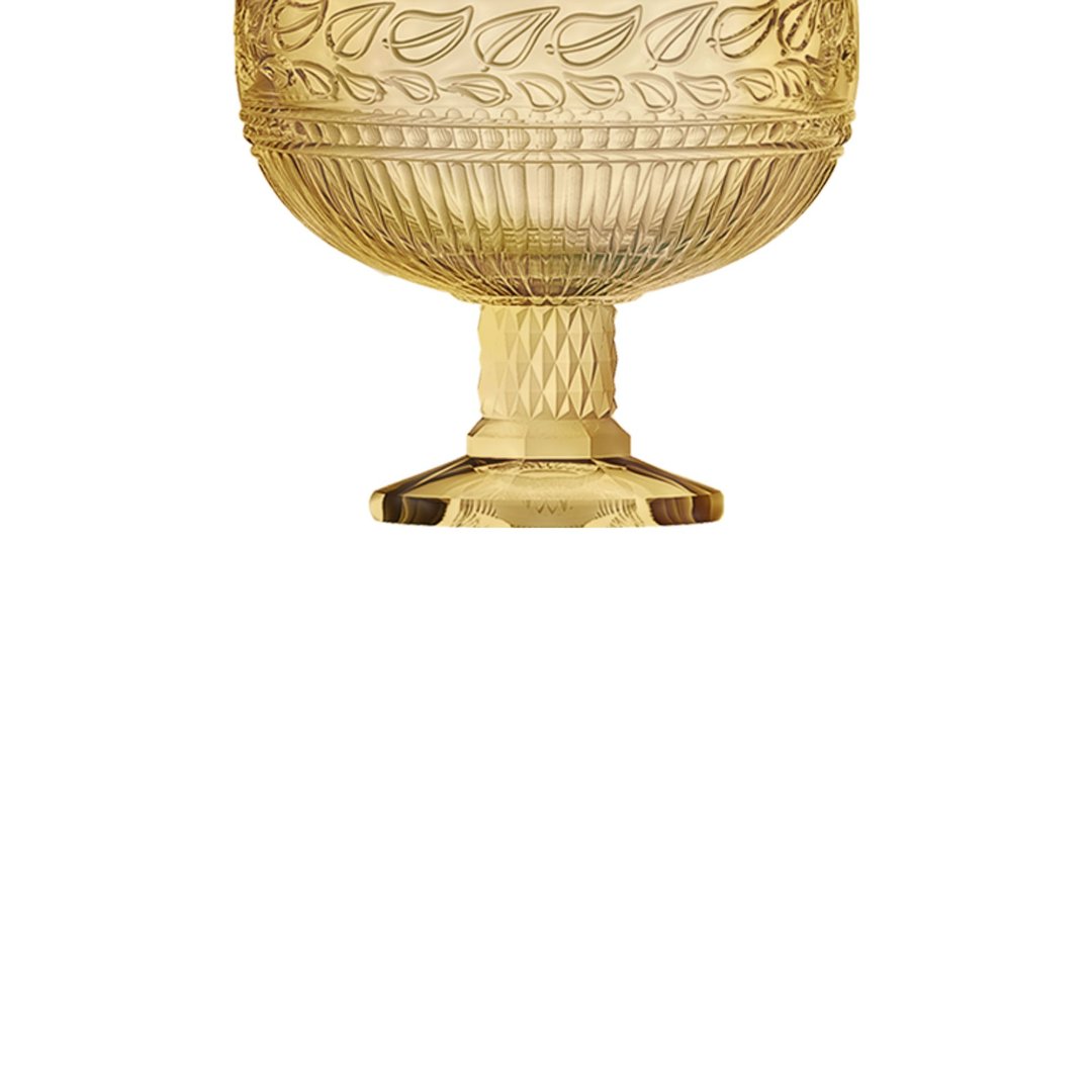 Fotografia para o produto Potiche em cristal com pé 012xA21,2cm cor âmbar luster