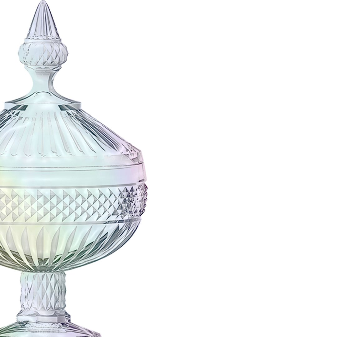 Fotografia para o produto Potiche em cristal com pé 012xA21,2cm cor furta-cor