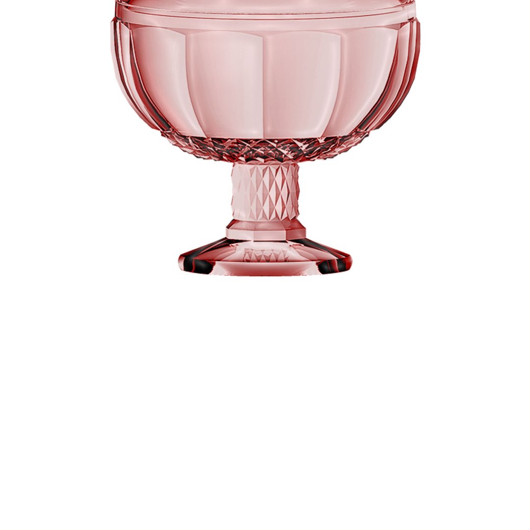 Fotografia para o produto Potiche em cristal com pé 012xA21,2cm cor rosa