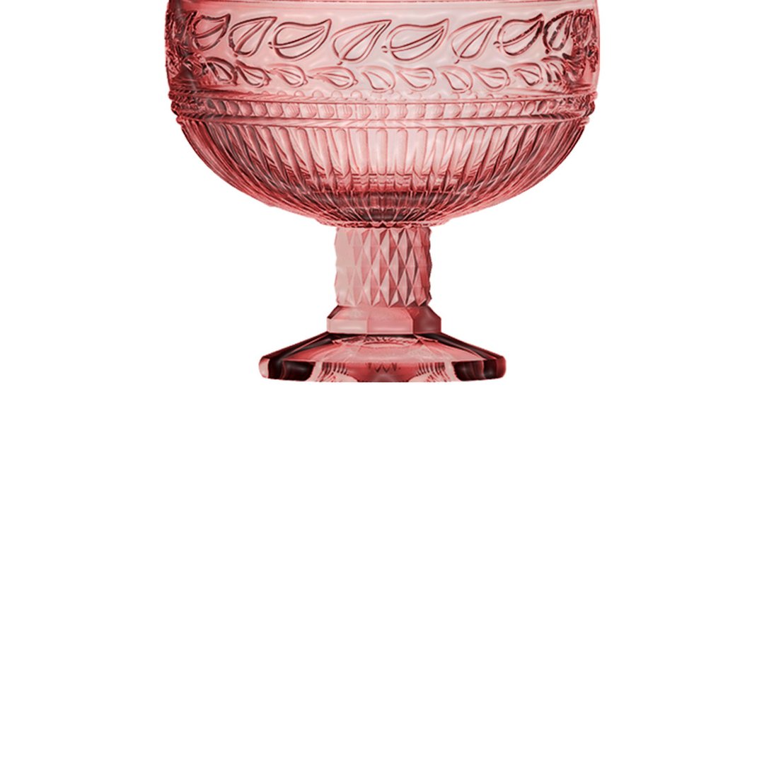 Fotografia para o produto Potiche em cristal com pé 012xA21,2cm cor rosa