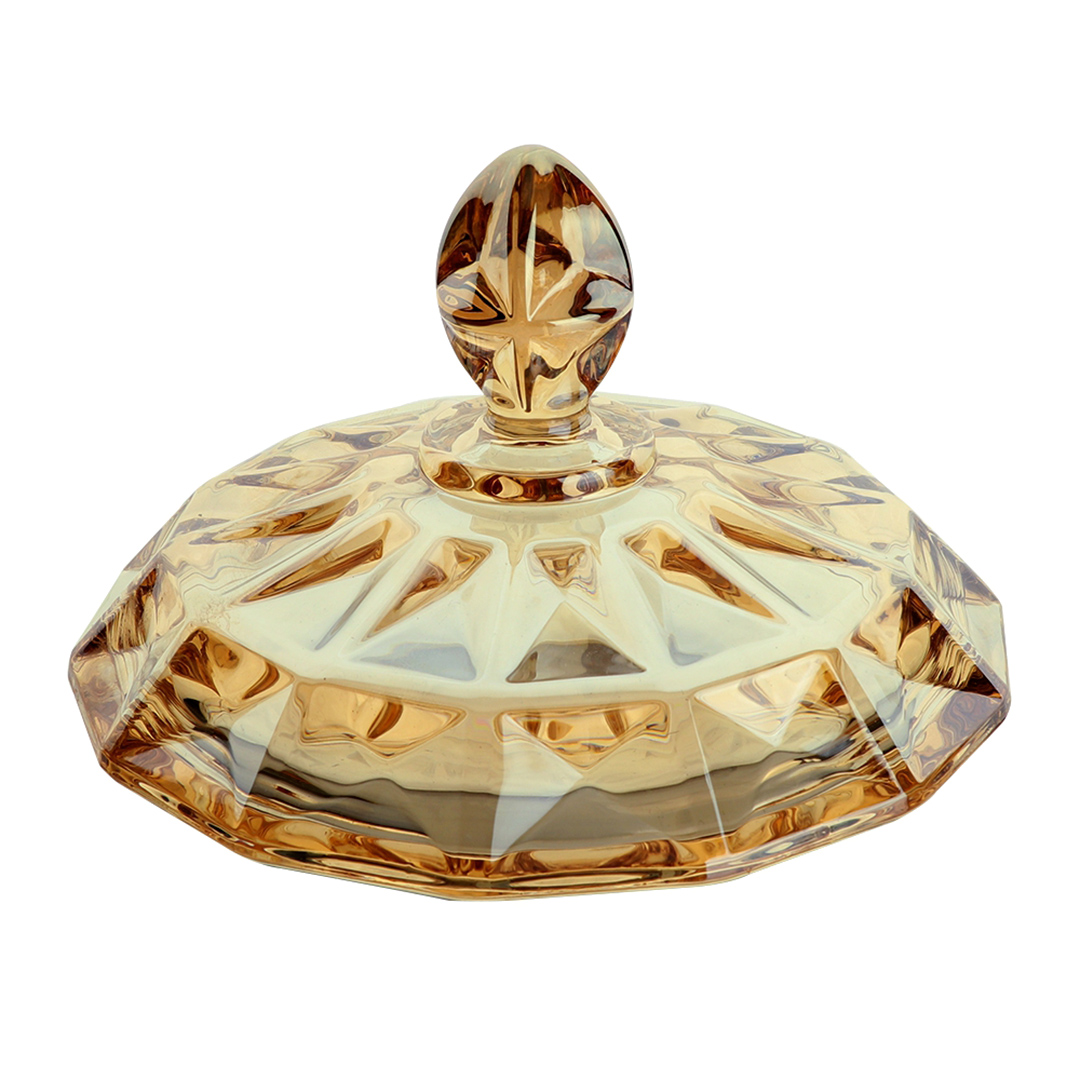 Fotografia para o produto Potiche em cristal 017,5xA19,5cm cor âmbar