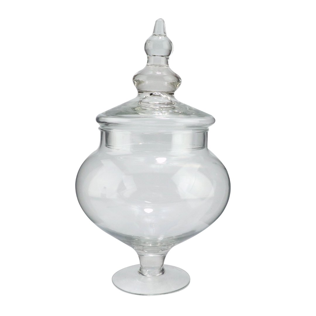 Imagem ilustrativa para Potiche em vidro com pé D12xA32cm