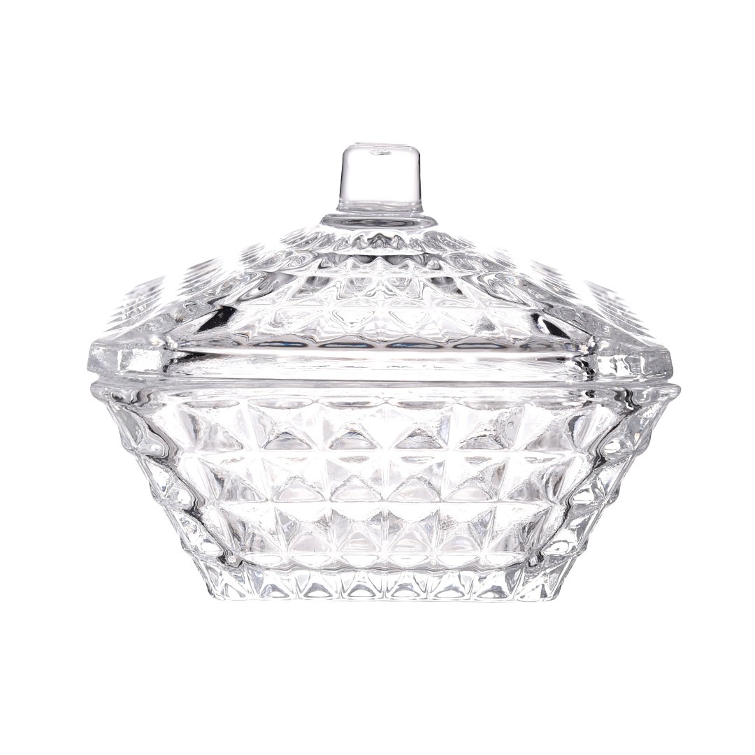 Imagem ilustrativa para Potiche Classica em vidro P7,4xL7,4xA5,9cm