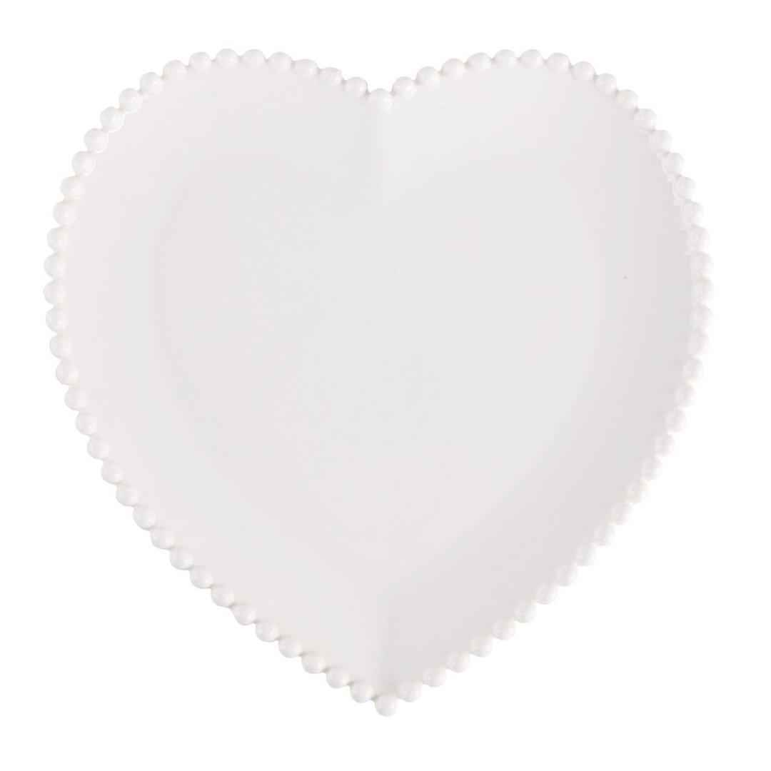 Imagem ilustrativa para Prato coração em porcelana L23xP23xA2cm