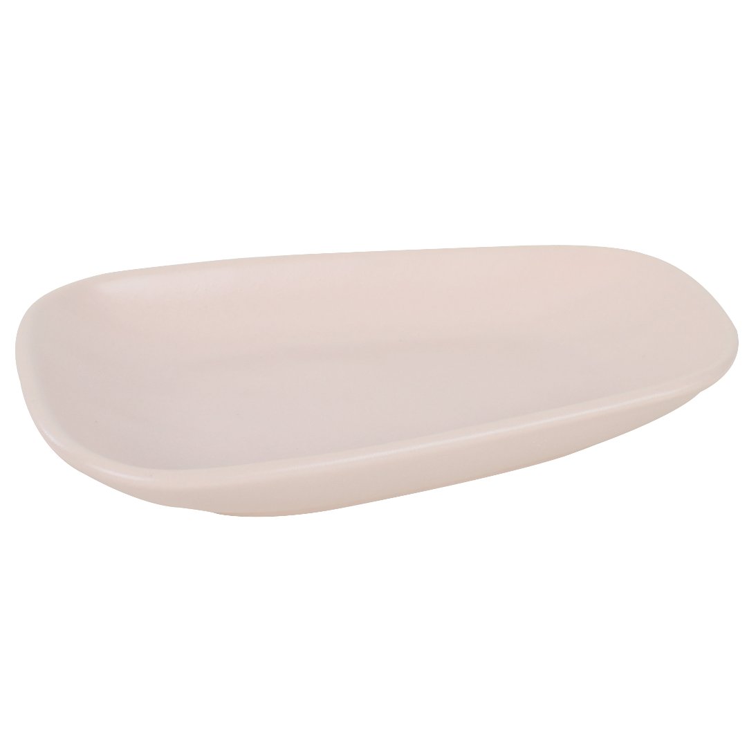 Imagem ilustrativa para Prato oval em cerâmica L21,4xP12xA3,3cm cor marfim