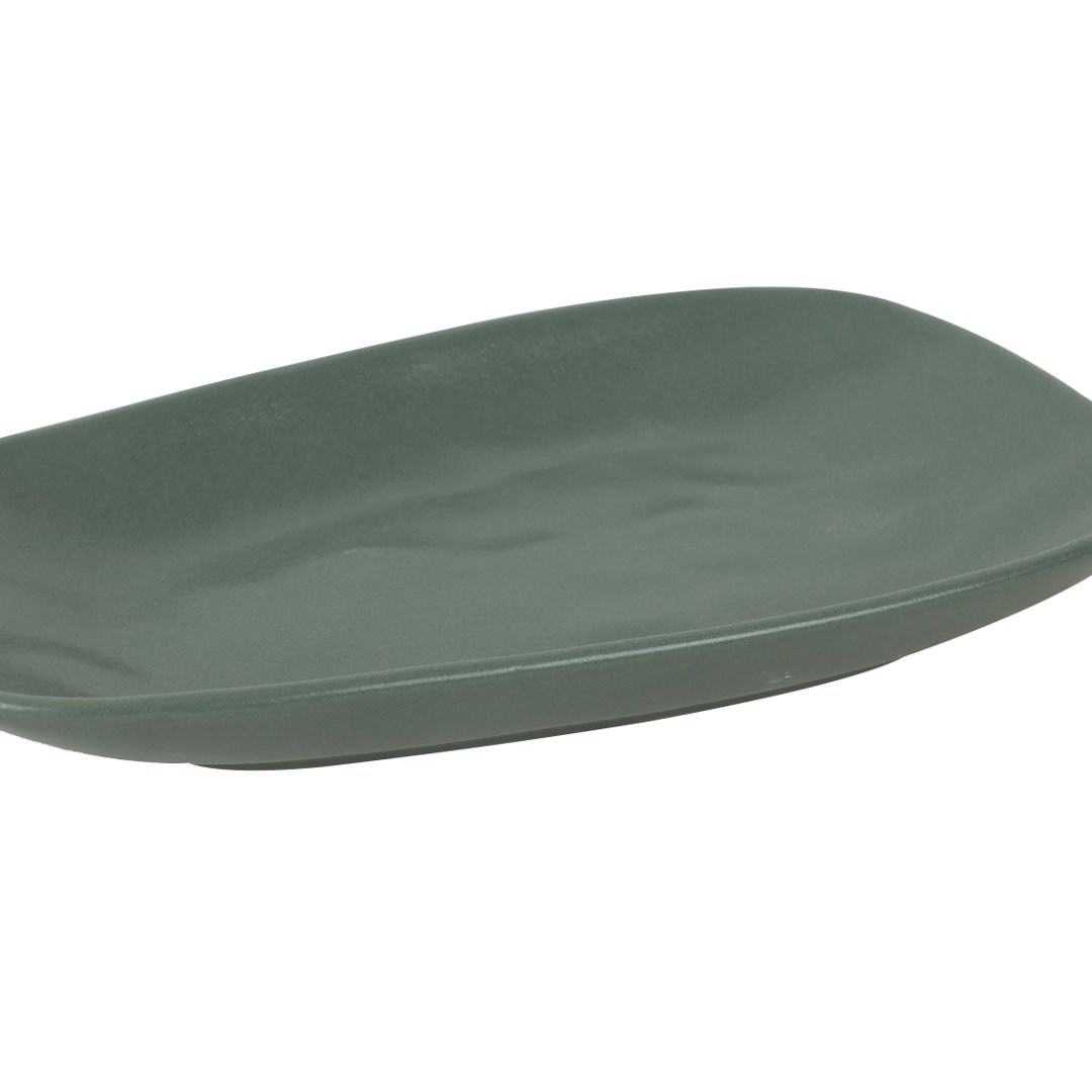 Imagem ilustrativa para Prato oval em cerâmica L28,4xP16,4xA4cm cor verde
