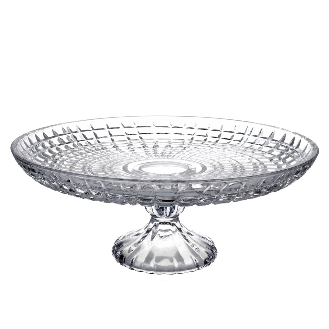 Imagem ilustrativa para Prato para bolo em cristal ecológico com pé D30xA13cm