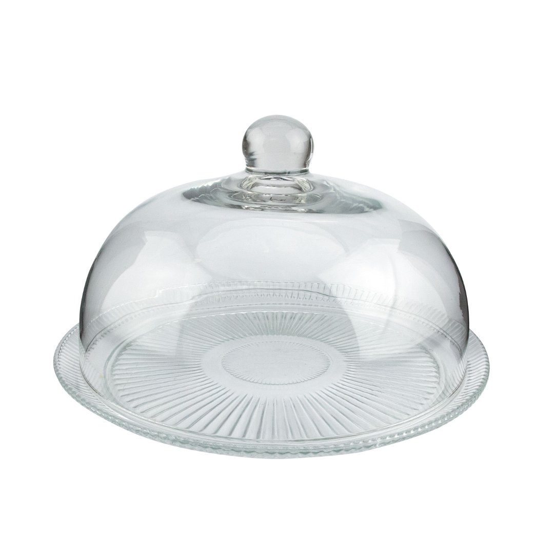Imagem ilustrativa para Prato para bolo em vidro com tampa D34xA20cm