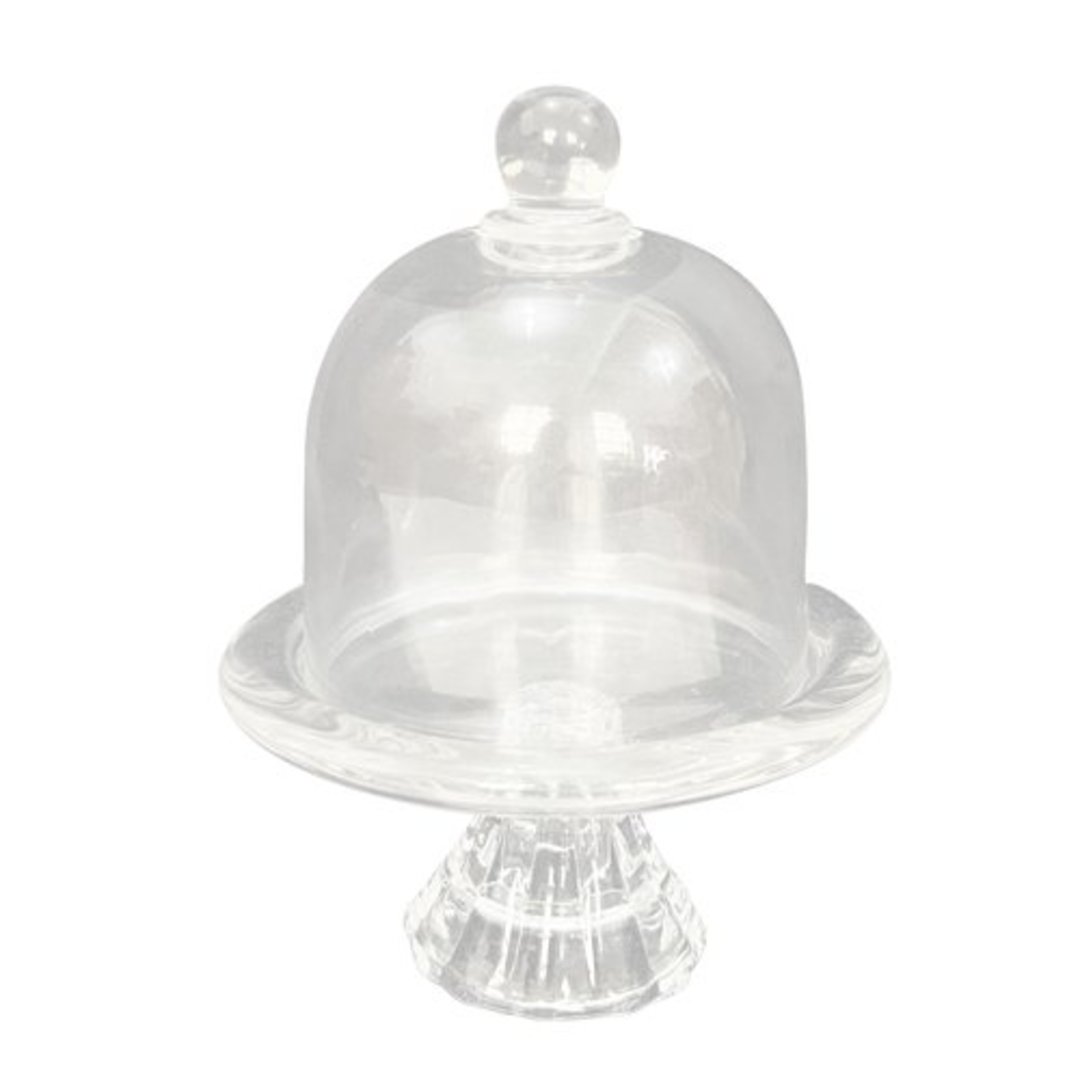 Fotografia para o produto Prato para doces em cristal com pé e tampa D12xA16cm