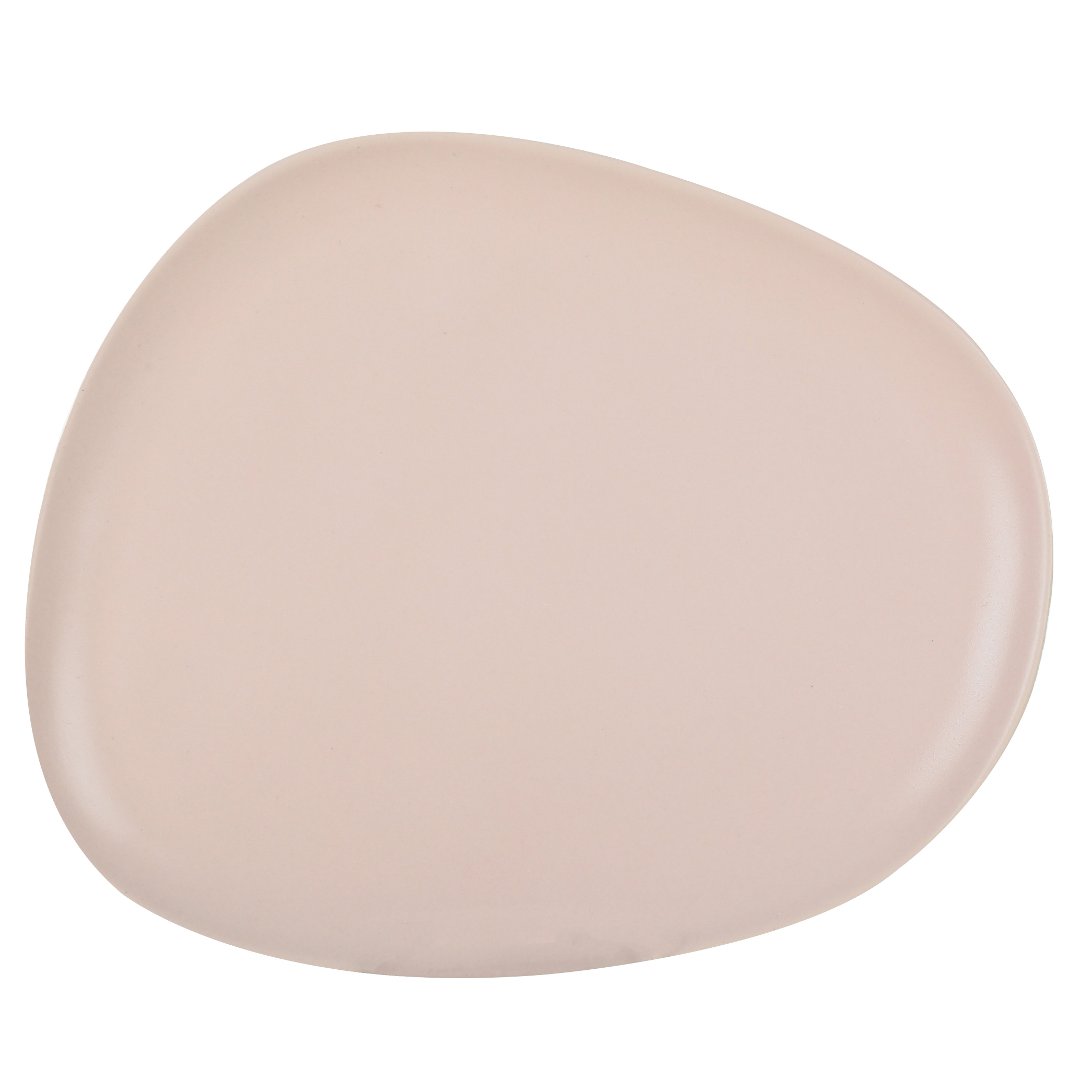 Imagem ilustrativa para Prato para sobremesa em cerâmica L23,5xP19xA2,2cm cor marfim