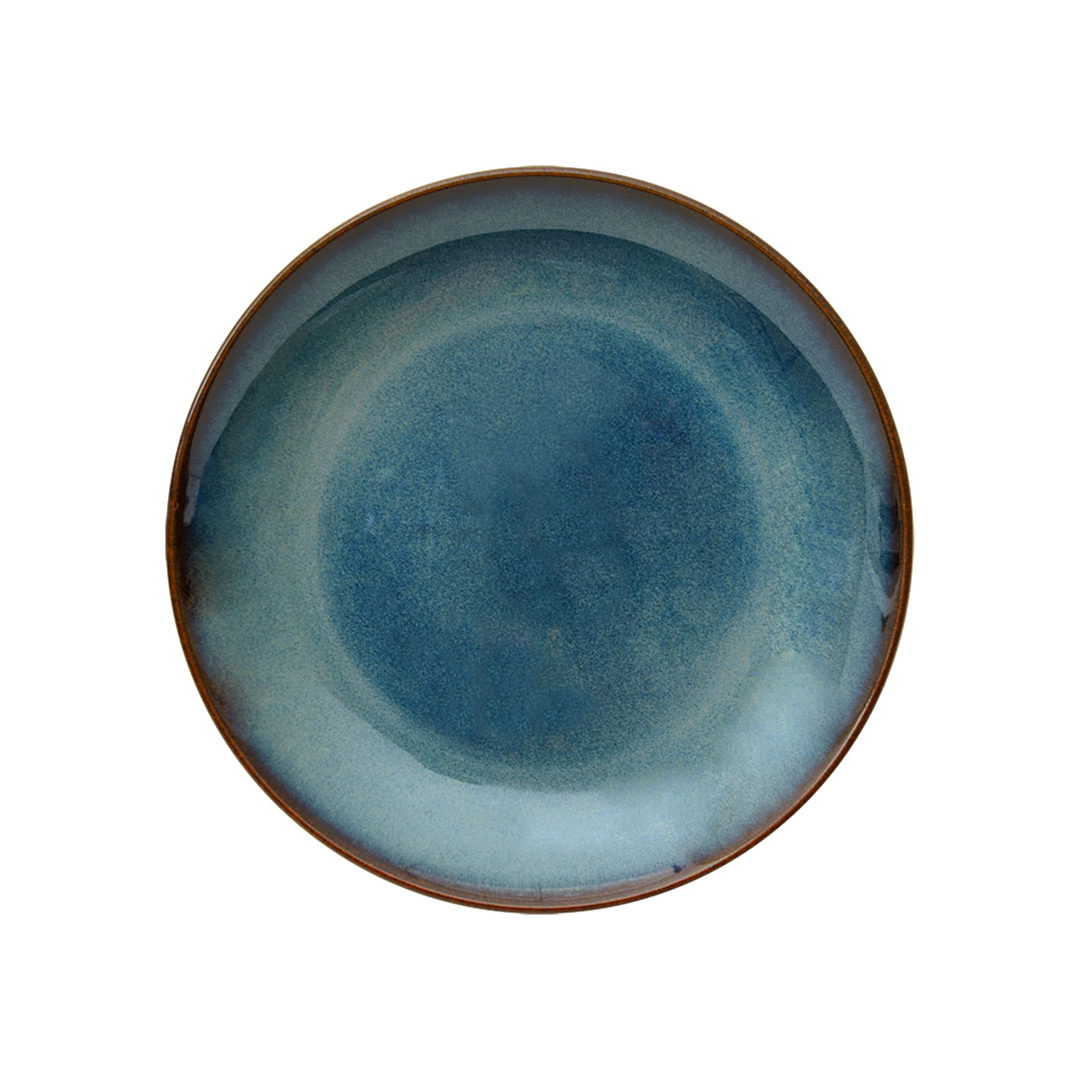 Imagem ilustrativa para Prato para sobremesa em faiança 20,5cm cor azul