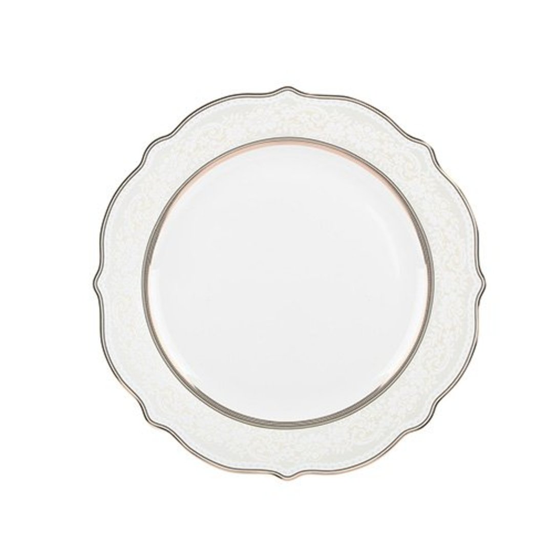 Fotografia para o produto Prato para sobremesa em new bone china com filado dourado D21,5cm Fotografia para o produto Prato para sobremesa em new bone china com filado dourado D21,5cm