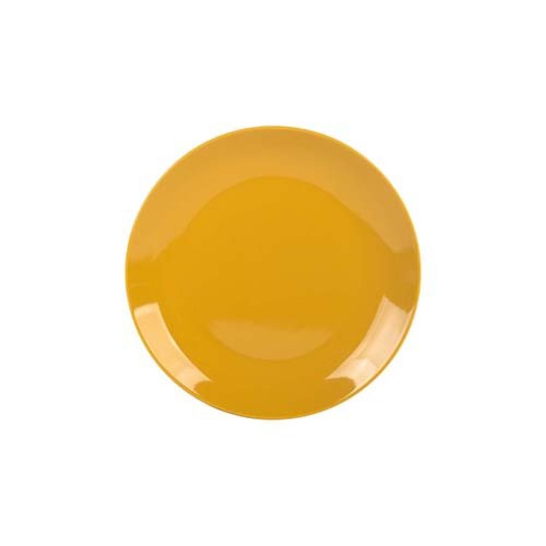 Imagem ilustrativa para Prato para sobremesa em porcelana D20cm amarelo açafrão