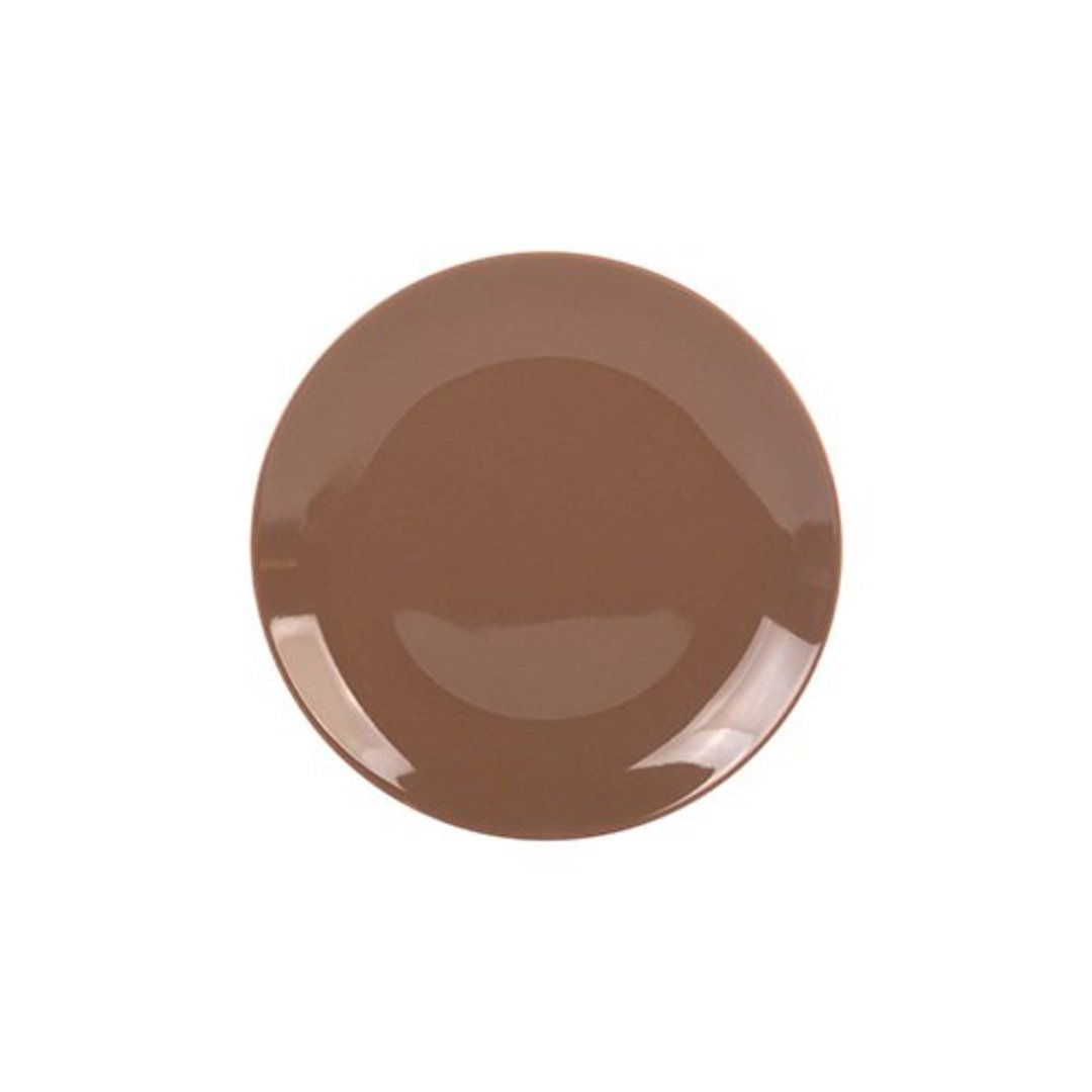 Fotografia para o produto Prato para sobremesa em porcelana D20cm caramelo rústico