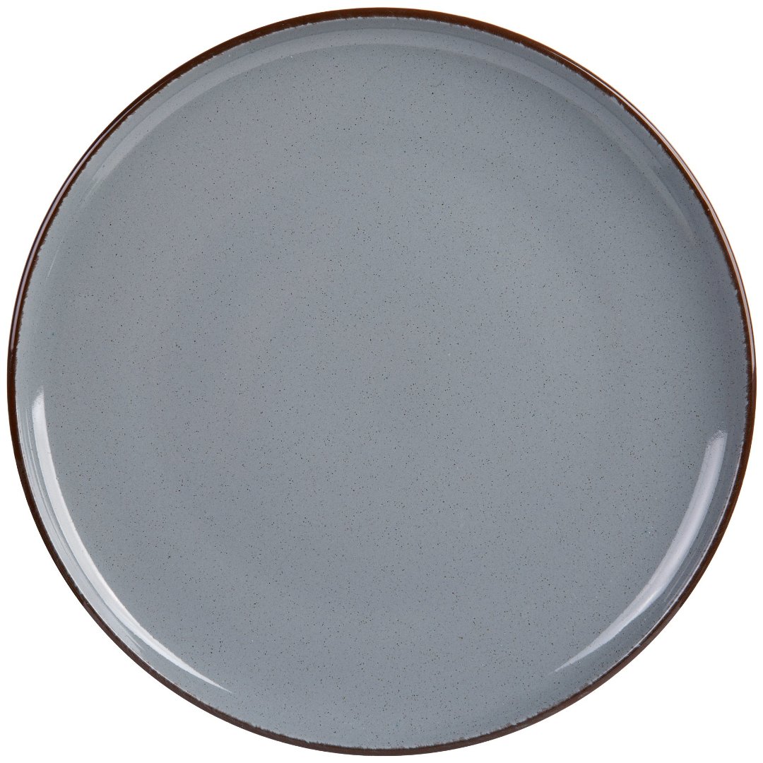 Fotografia para o produto Prato raso em cerâmica 027,5cm cor cinza