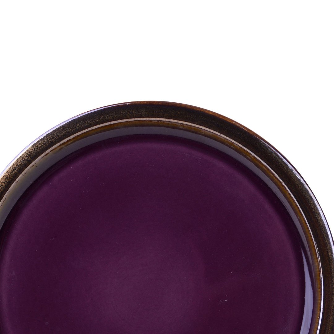 Fotografia para o produto Prato raso em cerâmica 027,5cm cor roxa