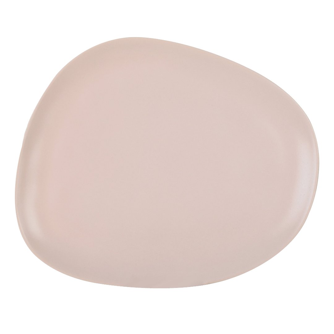 Imagem ilustrativa para Prato raso em cerâmica L30xP23,9xA2,5cm cor marfim