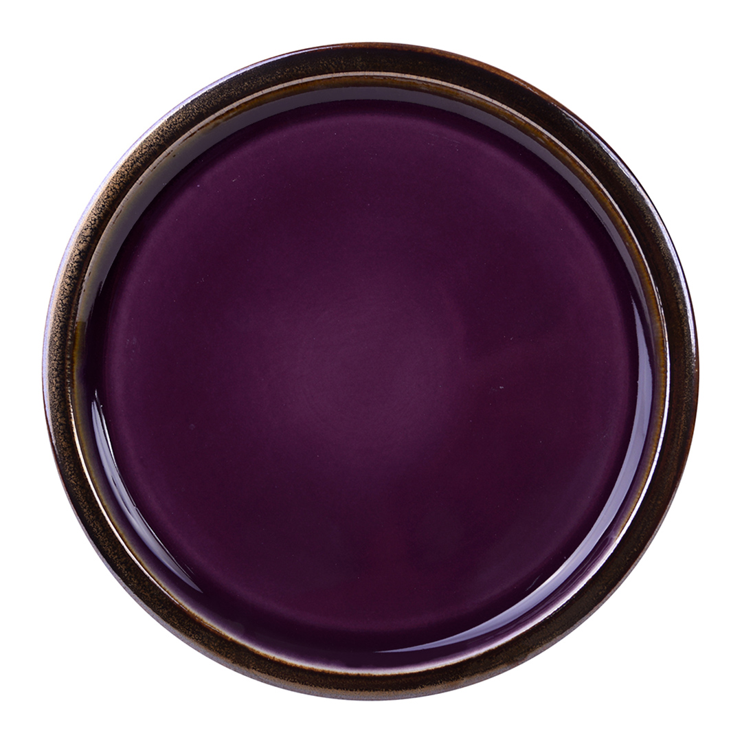 Fotografia para o produto Prato raso em cerâmica 027,5cm cor roxa Fotografia para o produto Prato raso em cerâmica 027,5cm cor roxa