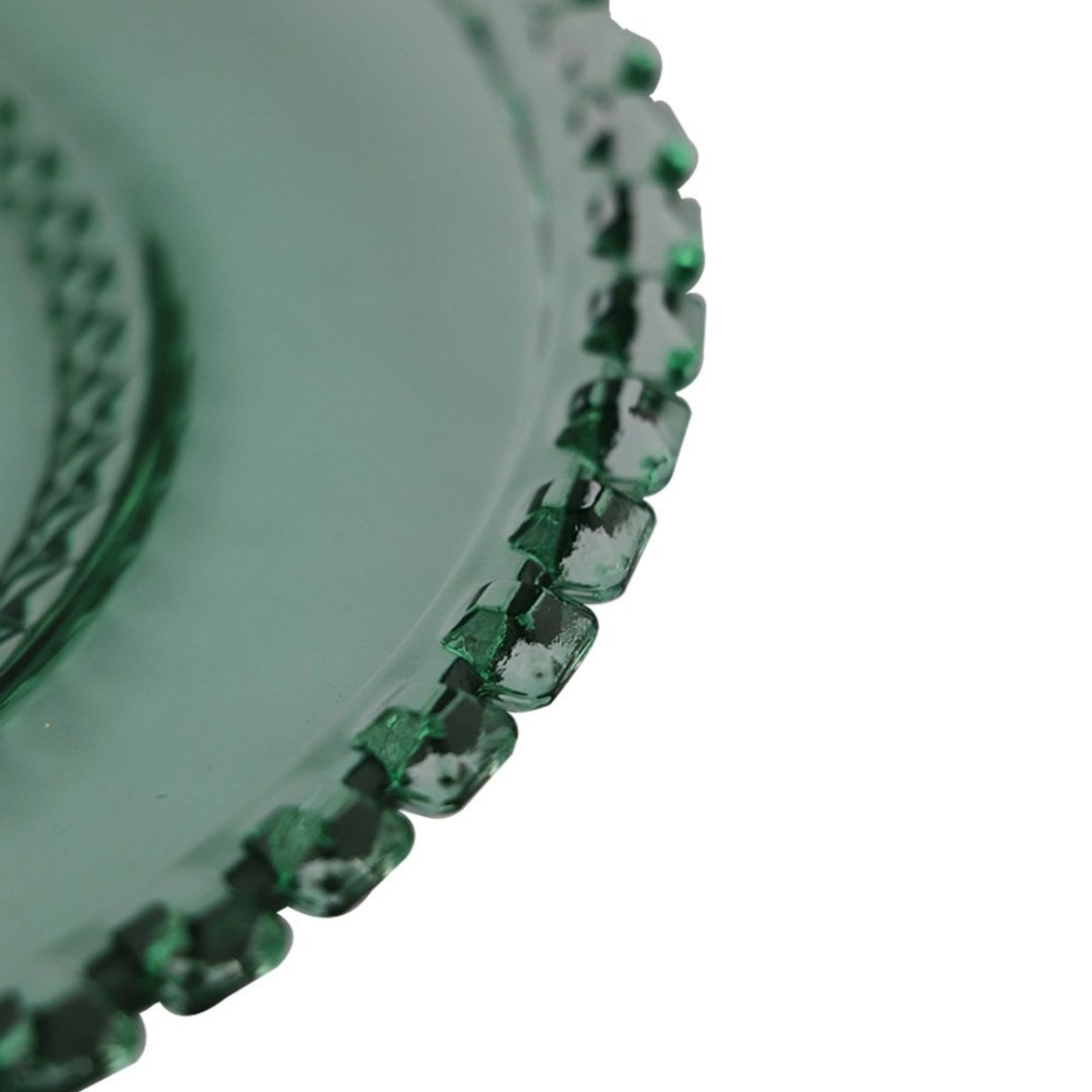 Fotografia para o produto Prato raso em cristal 027cm cor verde