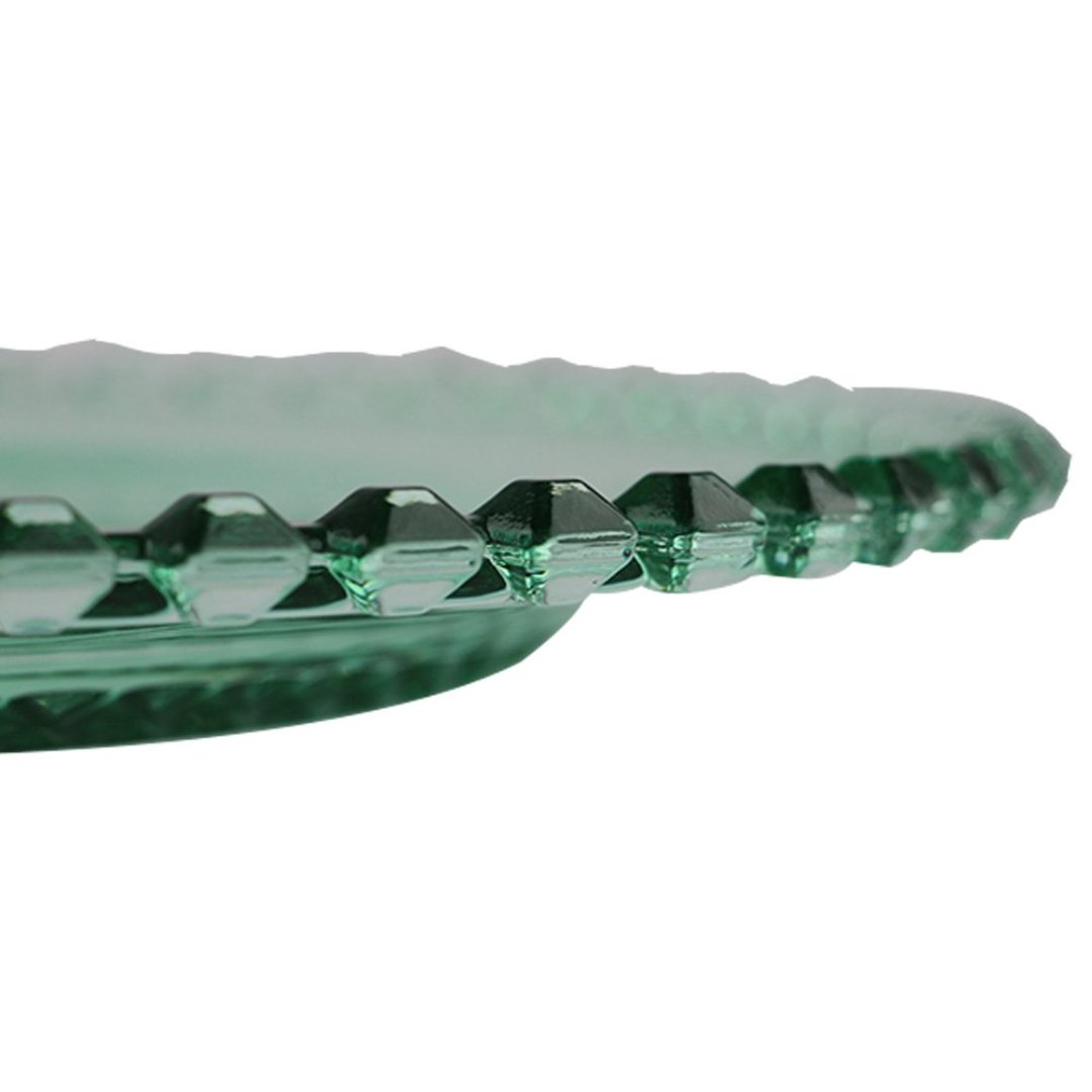 Fotografia para o produto Prato raso em cristal 027cm cor verde