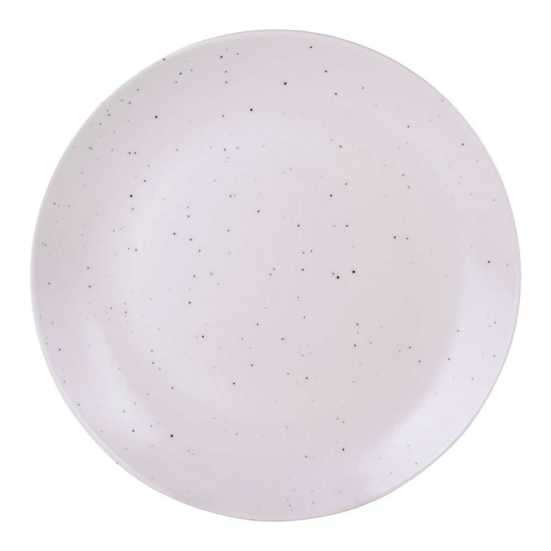 Imagem ilustrativa para Prato raso em faiança 27cm cor branca e bege