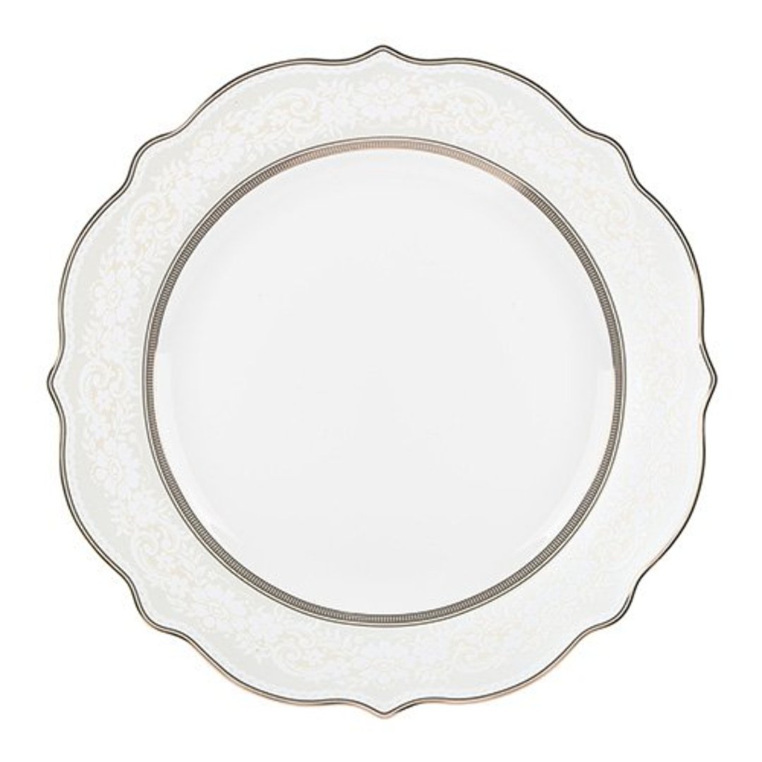Fotografia para o produto Prato raso em new bone china com filado dourado D27,5cm Fotografia para o produto Prato raso em new bone china com filado dourado D27,5cm