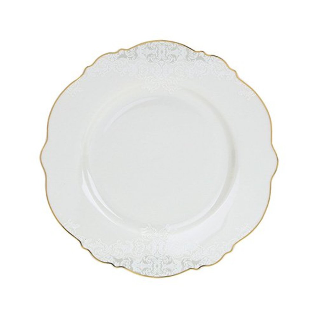 Imagem ilustrativa para Prato raso Royal Classic em new bone china com filado ouro D27,6cm