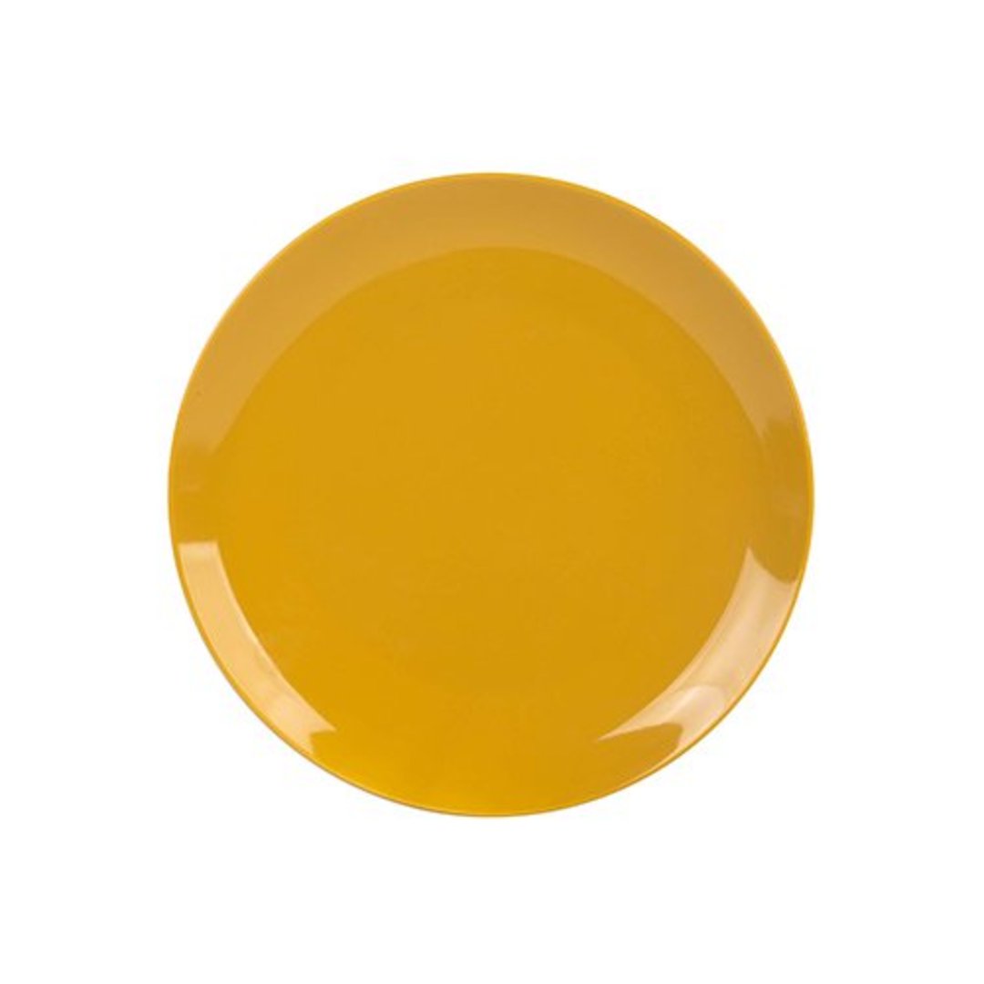 Imagem ilustrativa para Prato raso em porcelana D26cm amarelo açafrão