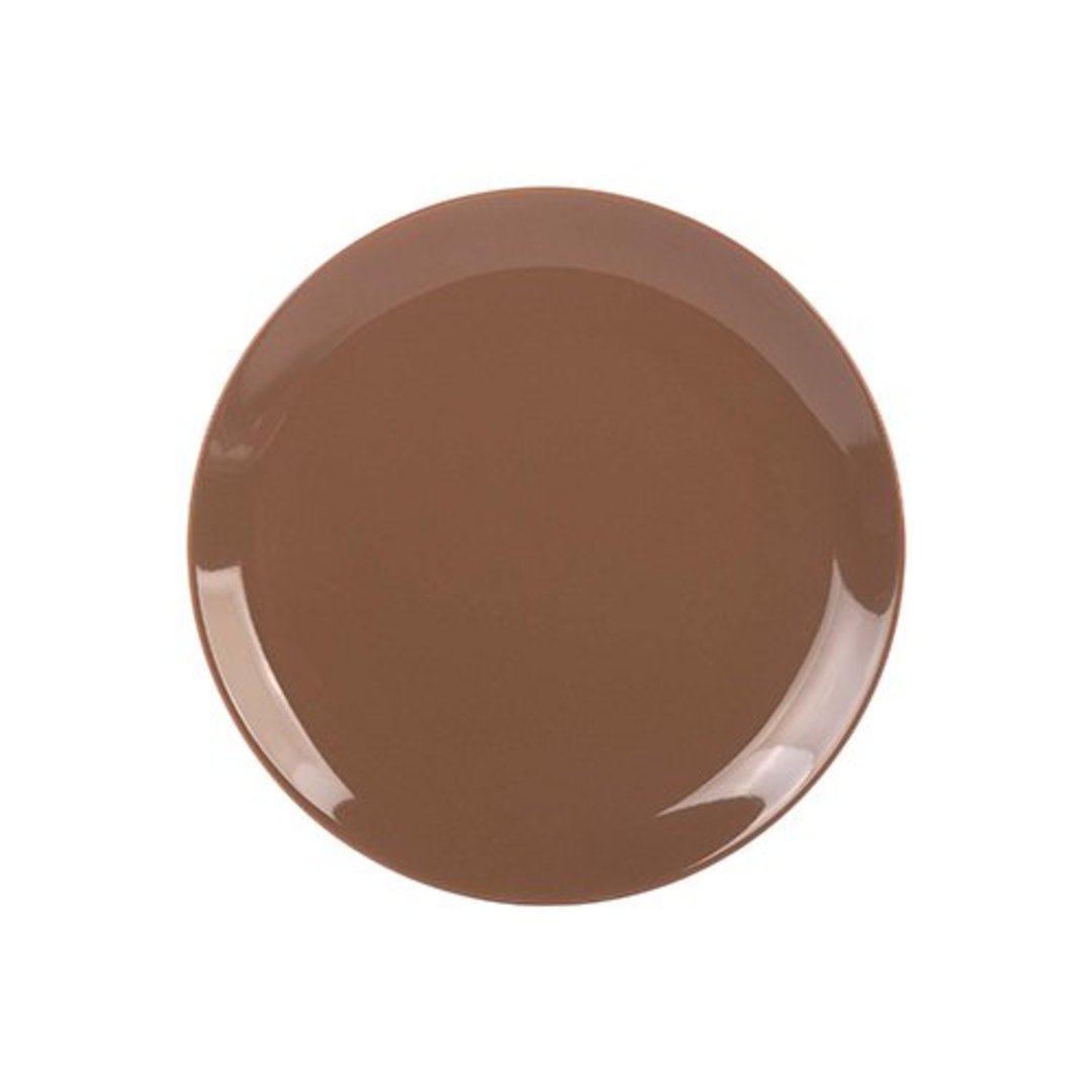 Imagem ilustrativa para Prato raso em porcelana D26cm caramelo rústico