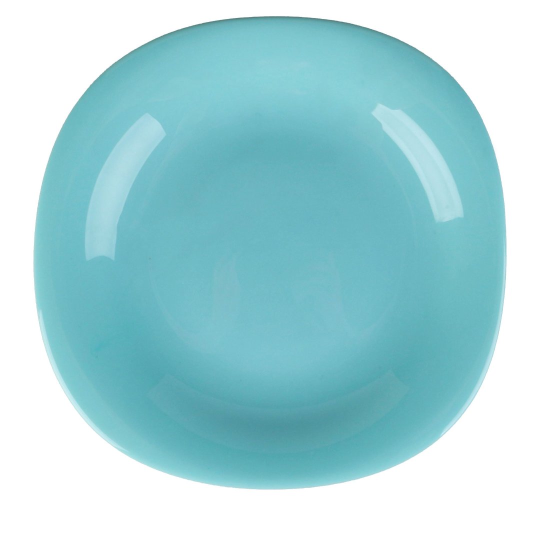 Imagem ilustrativa para Prato raso em vidro opalino D27,8cm verde ciano