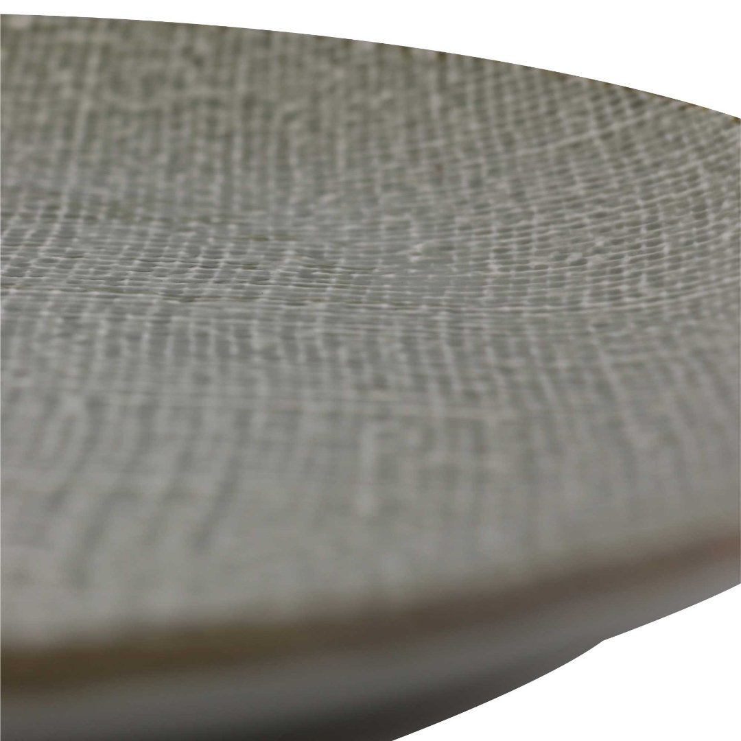 Fotografia para o produto Prato raso Tissú em cerâmica 027,5cm cor taupe