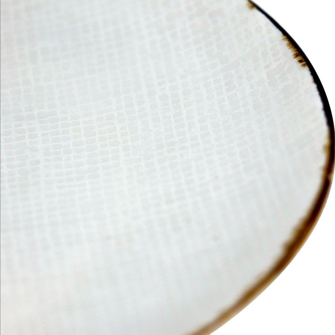 Fotografia para o produto Prato Tissu para sobremesa em cerâmica 022cm cor off white